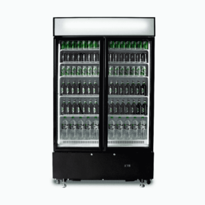Bromic GM1000LBCAS Upright Display Fridge – 960L – 2  Doors – Flat Glass – Cassette