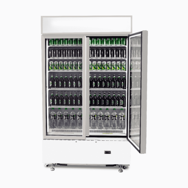 Bromic GM1000LWCAS Upright Display Fridge - 960L - 2 Doors - Flat Glass - Cassette - Image 4