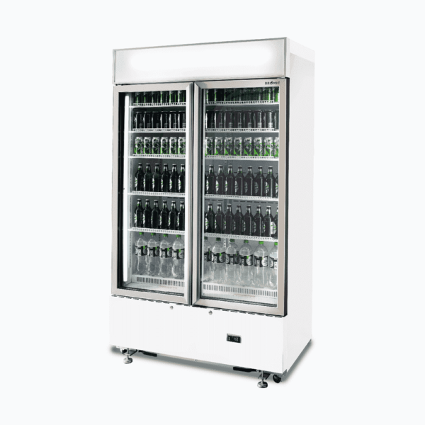 Bromic GM1000LWCAS Upright Display Fridge - 960L - 2 Doors - Flat Glass - Cassette - Image 3