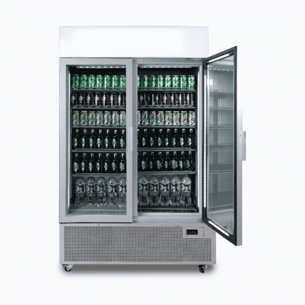 Bromic GM1100LS-NR Upright Display Fridge - 1082L - 2 Door - Flat Glass - Lightbox - Image 4