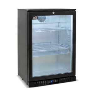 AG 1BBR-H Single Door Bar Fridge – Black Body & Doors