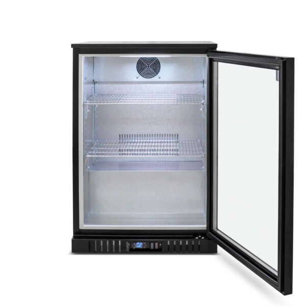 AG 1BBR-H Single Door Bar Fridge - Black Body & Doors - Image 3