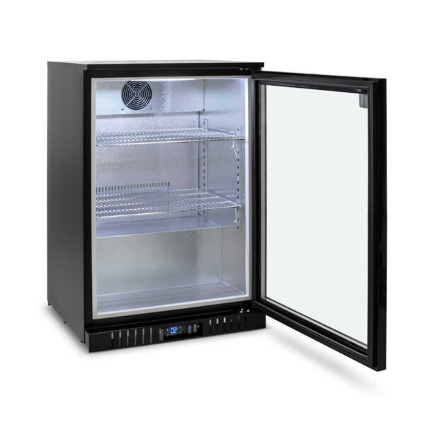 AG 1BBR-H Single Door Bar Fridge - Black Body & Doors - Image 5