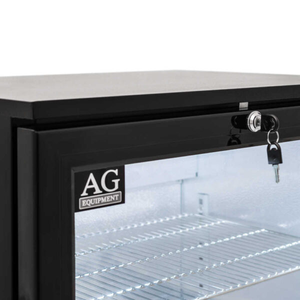 AG 1BBR-H Single Door Bar Fridge - Black Body & Doors - Image 6