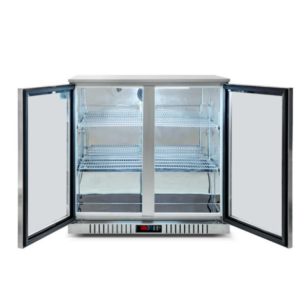 AG 2SBR-H Twin Door Bar Fridge - Stainless Body & Doors - Image 7