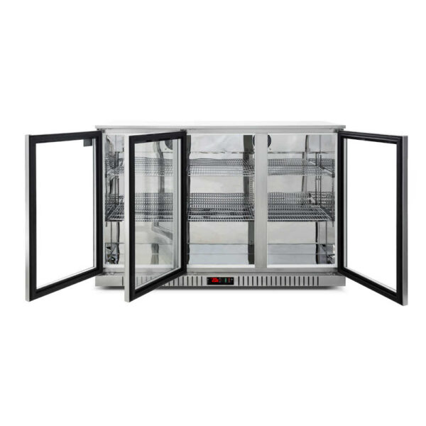 AG 3SBR-H Three Door Bar Fridge - Stainless Steel Body & Doors - Image 6