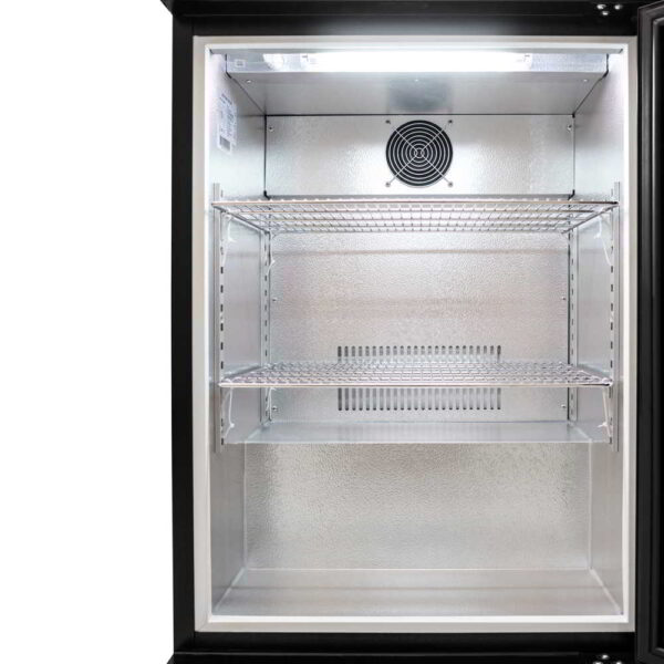 AG 1BBR-H Single Door Bar Fridge - Black Body & Doors - Image 4