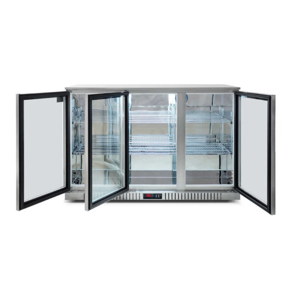 AG 3SBR-H Three Door Bar Fridge - Stainless Steel Body & Doors - Image 7