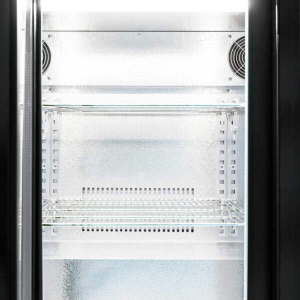 AG 3BBR-H Three Door Bar Fridge - Black Body & Doors - Image 10