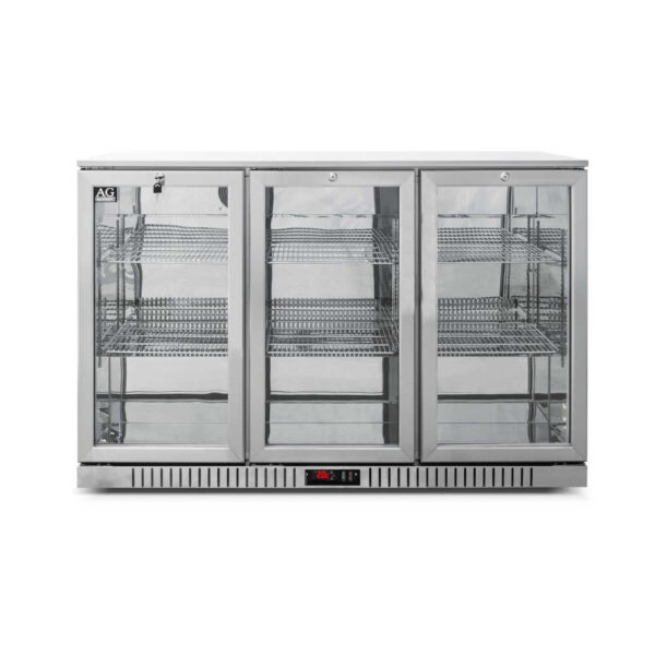 AG 3SBR-H Three Door Bar Fridge - Stainless Steel Body & Doors - Image 8