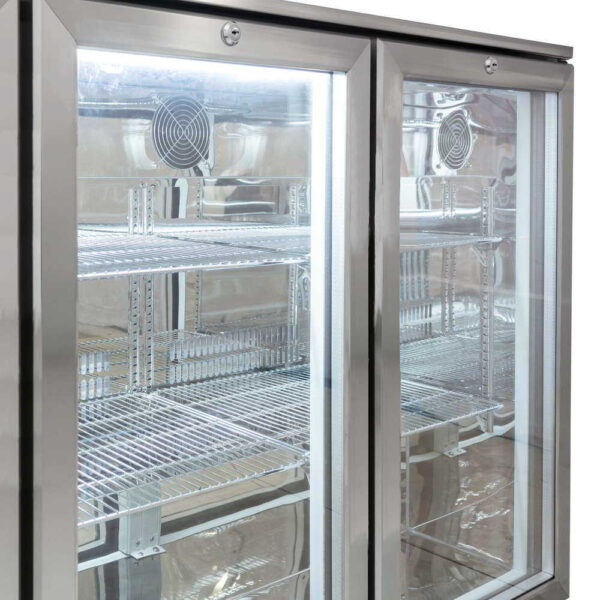 AG 3SBR-H Three Door Bar Fridge - Stainless Steel Body & Doors - Image 9