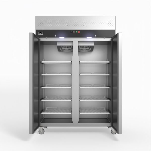 AG GNX1000BT 1000 Litre Upright Double Stainless Steel Door Freezer - Image 3