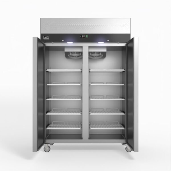 AG GNX1200TN 1200 Litre Upright Double Door Stainless Steel Door Fridge - Image 3