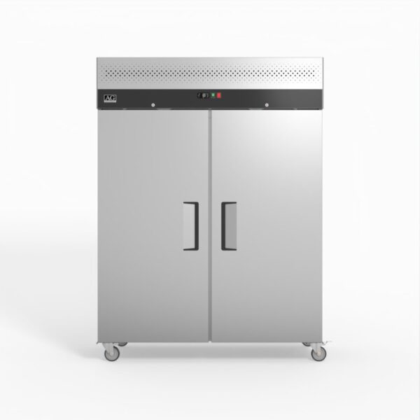 AG GNX1400BT 1300 Litre Upright Double Stainless Steel Door Freezer