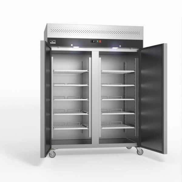 AG GNX1400BT 1300 Litre Upright Double Stainless Steel Door Freezer - Image 6