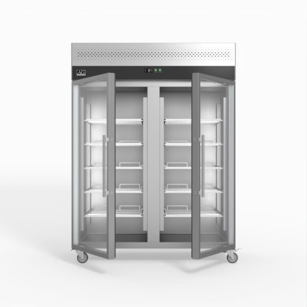 AG GNX1400TNG 1300 Litre Upright Double Glass Door Display Fridge - Image 4