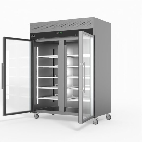 AG GNX1400TNG 1300 Litre Upright Double Glass Door Display Fridge - Image 6