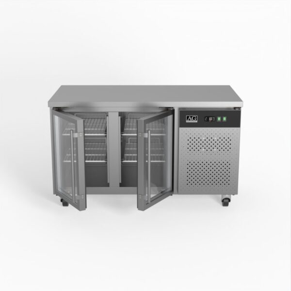 AG GNX2100TNG Two Door Commercial Glass Door Worktop / Under Bench Display Fridge 700mm Depth - Image 2