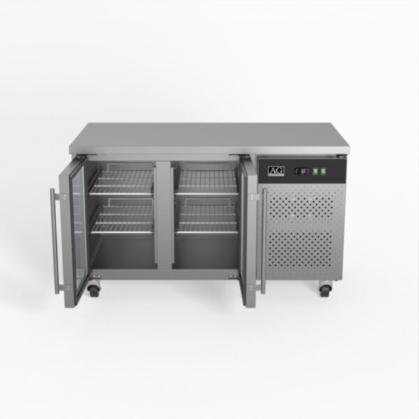 AG GNX2100TNG Two Door Commercial Glass Door Worktop / Under Bench Display Fridge 700mm Depth - Image 3
