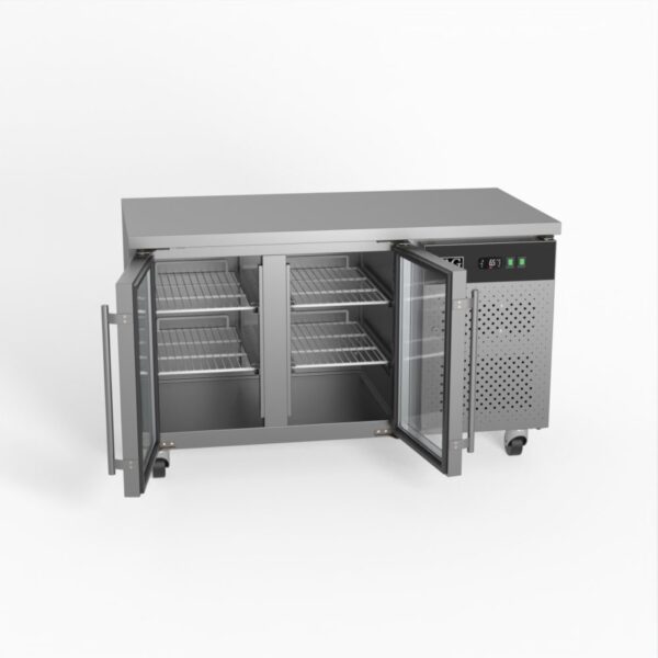 AG GNX2100TNG Two Door Commercial Glass Door Worktop / Under Bench Display Fridge 700mm Depth - Image 6