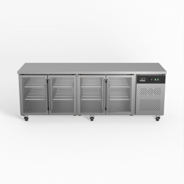 AG GNX4100TNG Commercial Four Glass Door Worktop / Under Bench Display Fridge 700mm Depth