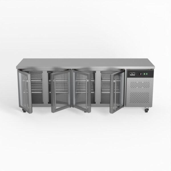 AG GNX4100TNG Commercial Four Glass Door Worktop / Under Bench Display Fridge 700mm Depth - Image 2