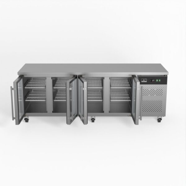 AG GNX4100TNG Commercial Four Glass Door Worktop / Under Bench Display Fridge 700mm Depth - Image 3
