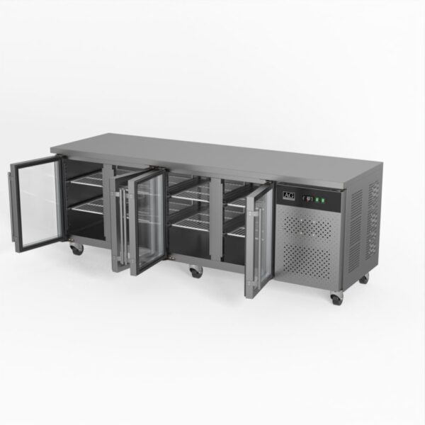 AG GNX4100TNG Commercial Four Glass Door Worktop / Under Bench Display Fridge 700mm Depth - Image 4