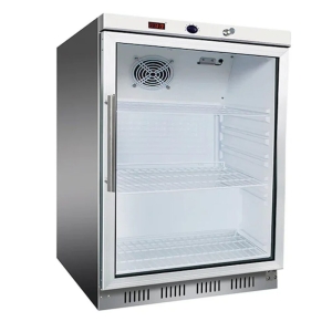 HR200G F.E.D S/S Display Bar Fridge Glass Door
