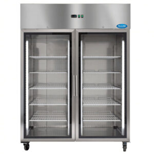 Nuline Two Door Laboratory Fridge Glass Doors Stainless Steel 1400 litres MF140TNG