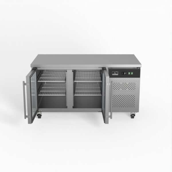 AG PAX2100TNG Two Door Commercial Glass Door Worktop / Under Bench Display Fridge 800mm Depth - Image 3