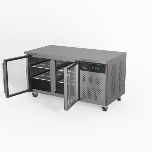 AG PAX2100TNG Two Door Commercial Glass Door Worktop / Under Bench Display Fridge 800mm Depth - Image 4