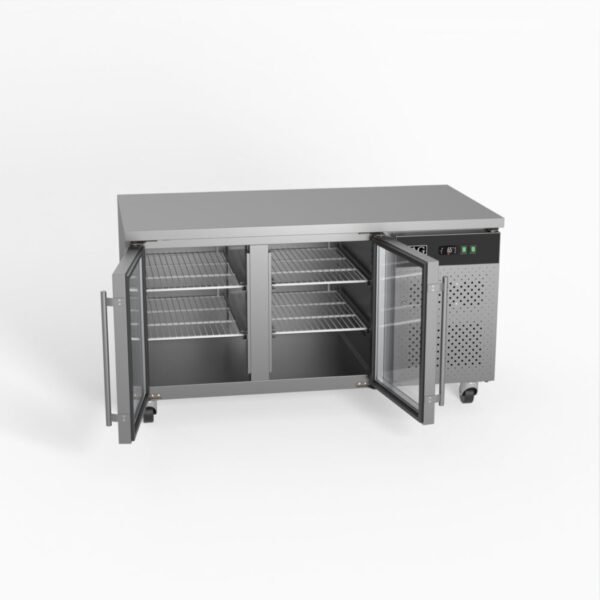 AG PAX2100TNG Two Door Commercial Glass Door Worktop / Under Bench Display Fridge 800mm Depth - Image 6