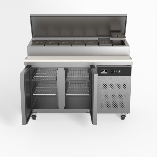 AG SH2000-700 2 Door Saladette Fridge – Fits 7 x 1/3 GN Trays - Image 2