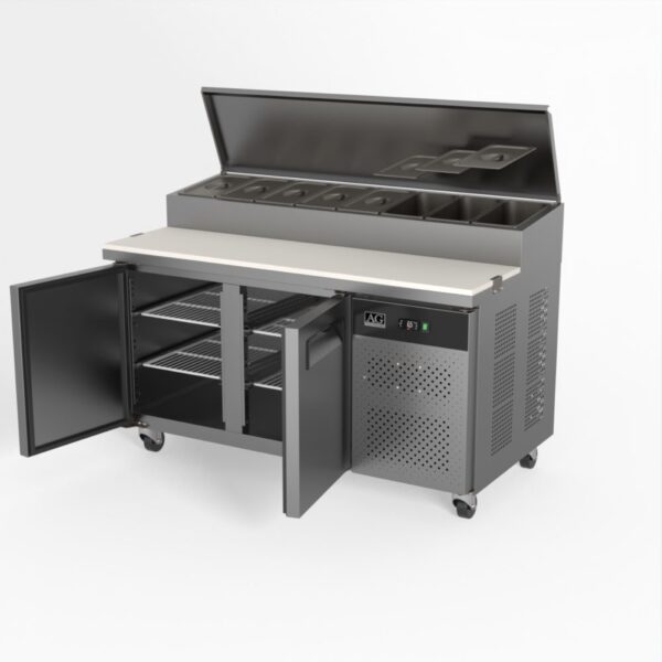 AG SH2000-800 2 Door Saladette Fridge - 8 x 1/3 GN Trays - Image 3