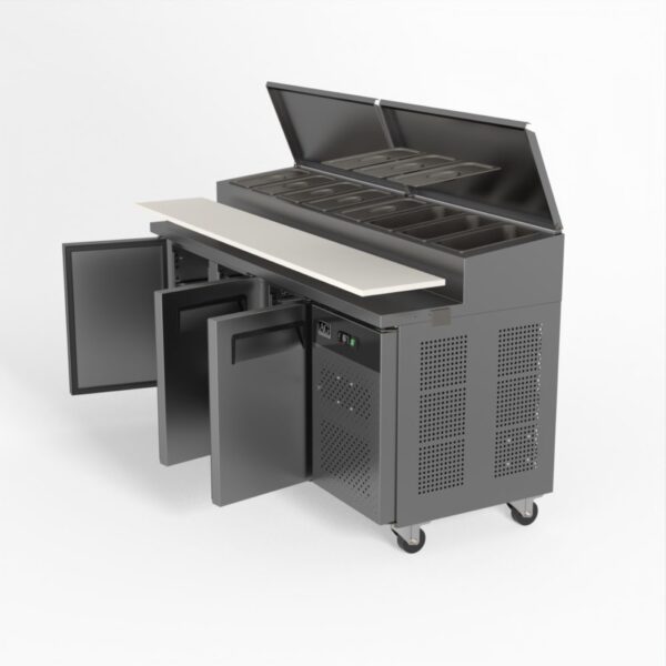 AG SH3000-700 3 Door Saladette Fridge – Fits 8 x 1/3 GN Trays - Image 4