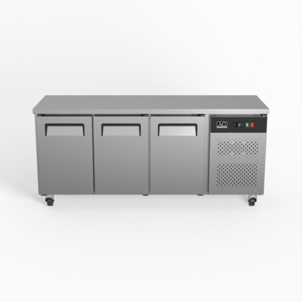 AG SLX3100BT Commercial Three Door Worktop / Under Bench Freezer 600mm Depth