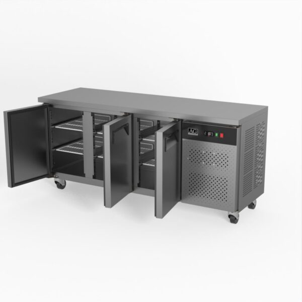 AG SLX3100BT Commercial Three Door Worktop / Under Bench Freezer 600mm Depth - Image 4