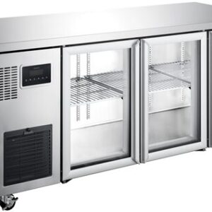 HT3UGS Williams Topaz 3 Glass Door Underbench Fridge