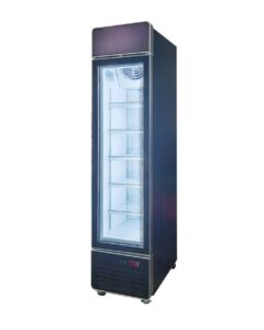 USF-215 Single Door Black Slimline Display Fridge
