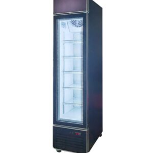 USF-215 Single Door Black Slimline Display Fridge