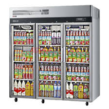 KR65-3G-N Turbo Air 3 Glass Door Top Mount Display Fridge 1876L