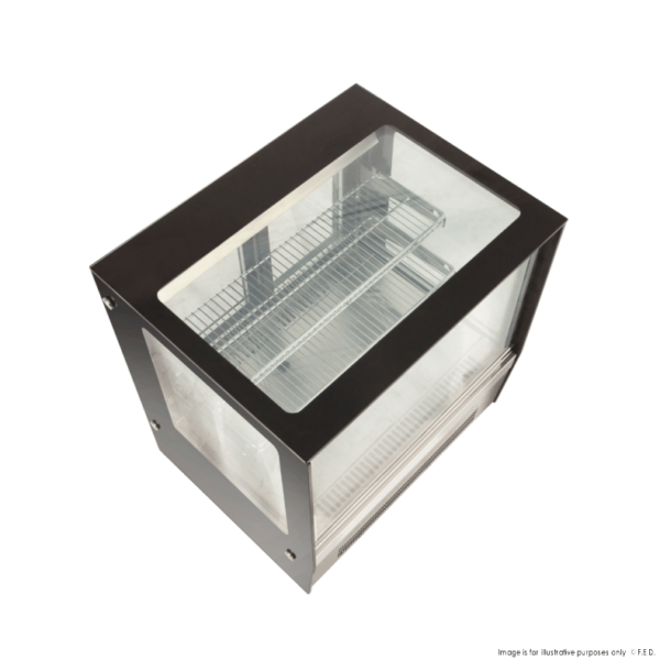 GN-660RT F.E.D Counter Top Square Glass Cold Food Display - Image 4