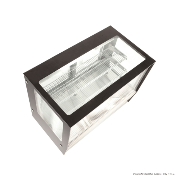 GN-900RT F.E.D Counter Top Square Glass Cold Food Display - Image 3