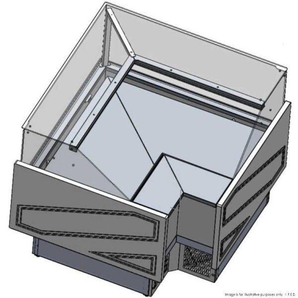 TDMR-E F.E.D Tecnodom Series MR9.5 Black Corner Deli Display