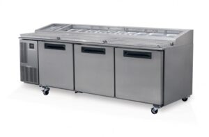 SKOPE PG800 3 Solid Door 2/1 Pizza GN Fridge Remote