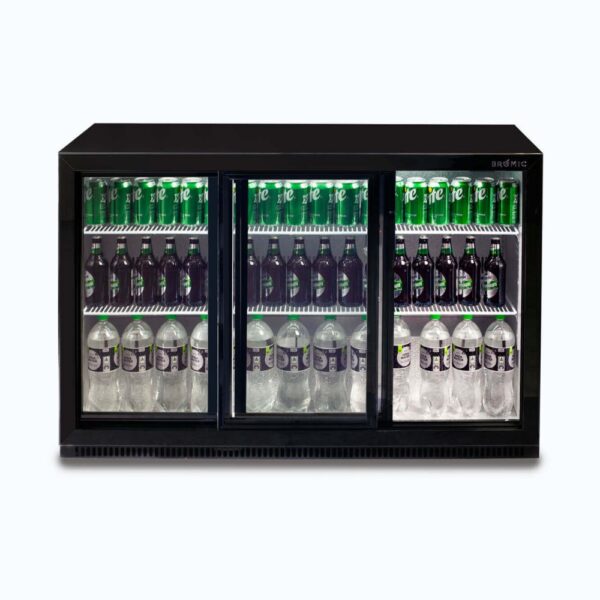 Bromic BB0330GDS-NR-1 Back Bar Fridge - 307L - 3 Doors - Sliding - Image 4