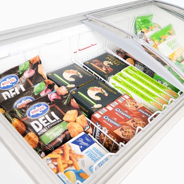 Bromic CF0400ATCG-NR Display Chest Freezer - 352L - Curved Glass Top - Image 9