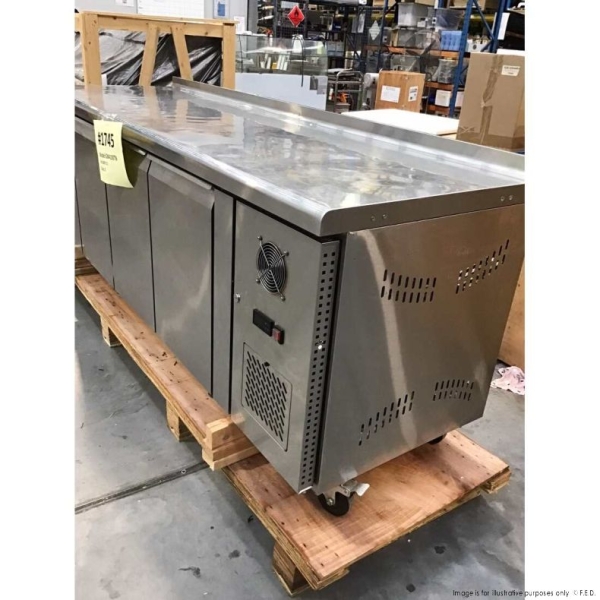 GN4100TN F.E.D TROPICALISED 4 Door Gastronorm Bench Fridge - Image 2